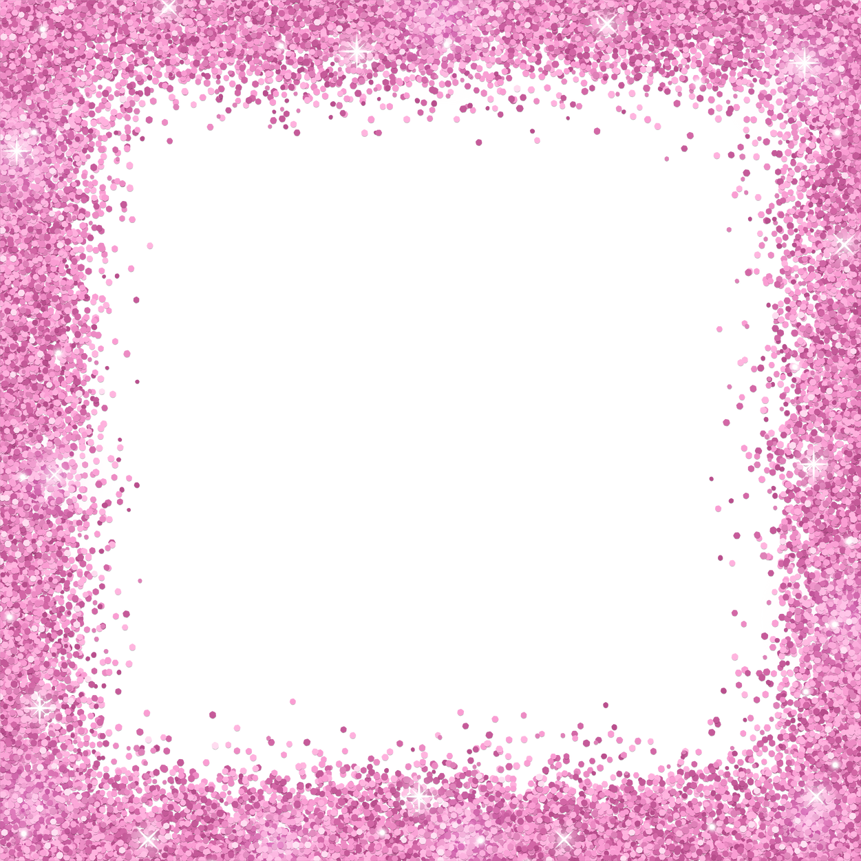 Pink Glitter Border Frame